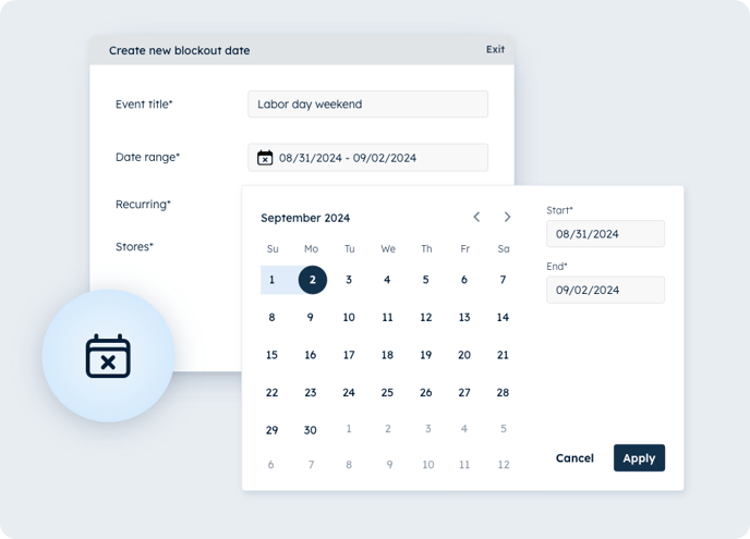 Happy Buyers - Blockout Dates